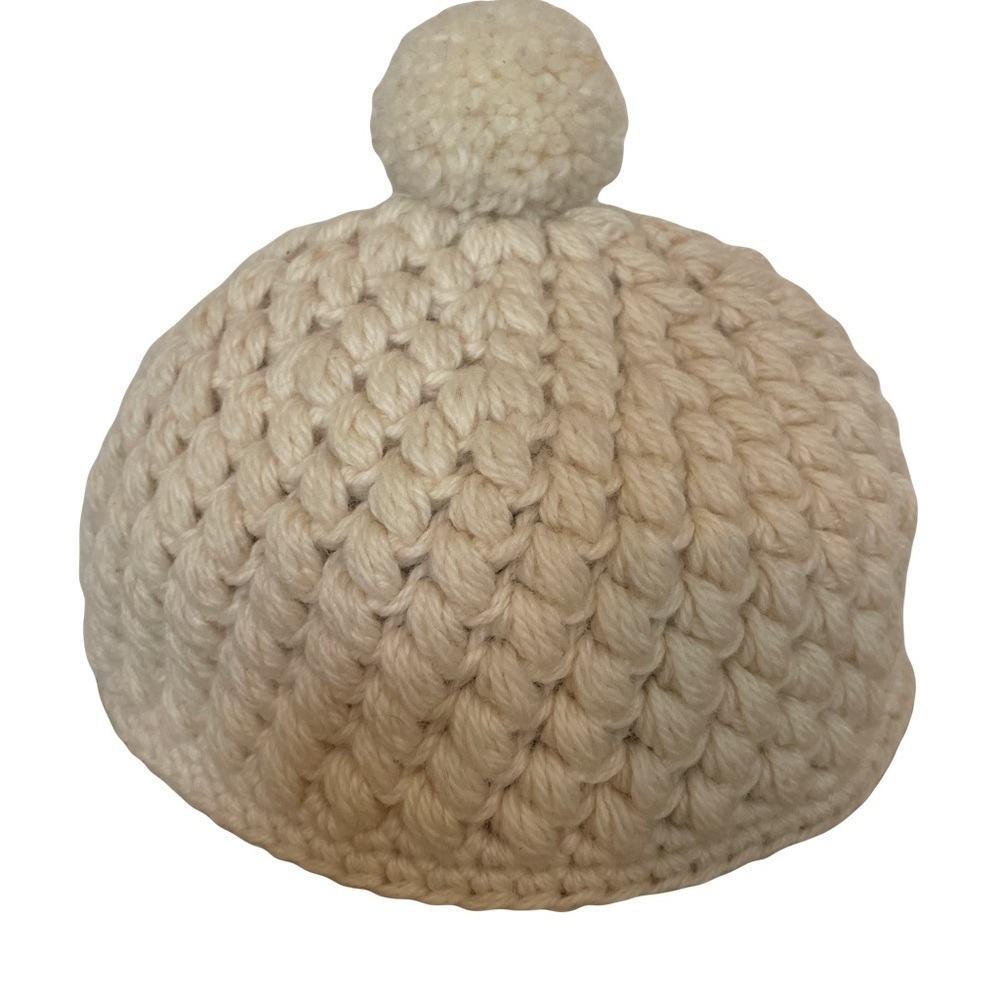 Pom Pom wool hat with brim (no tags) - Picture 2 of 3